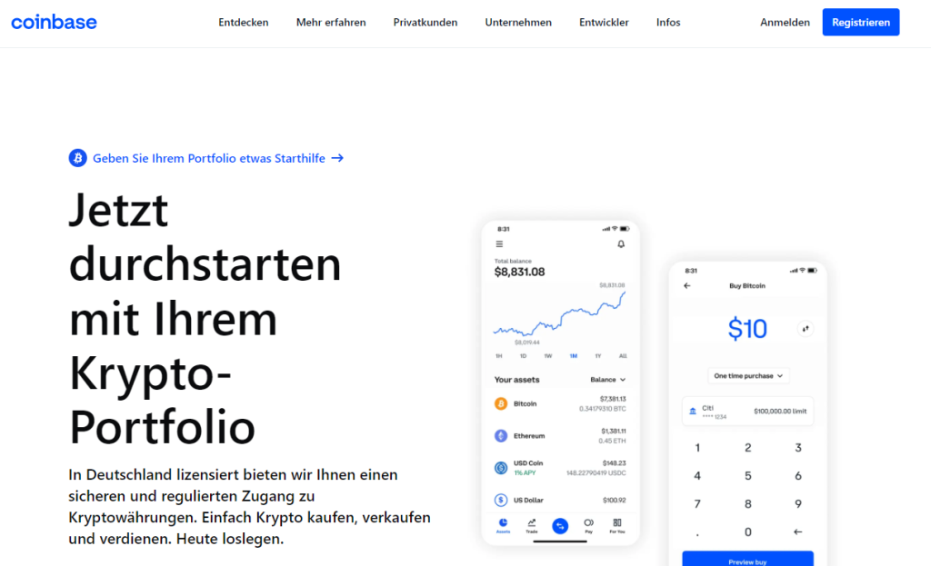 Krypto Exchange Coinbase