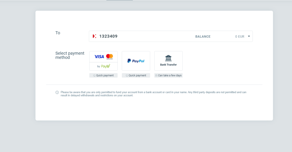XTB Einzahlung per PayPal