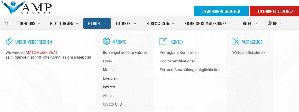 AMP Europe Angebot