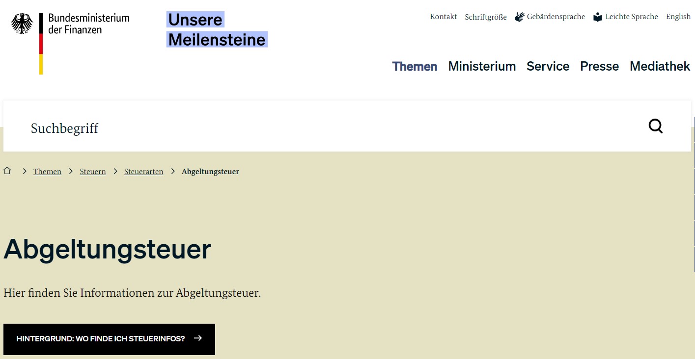 Abgeltungssteuer