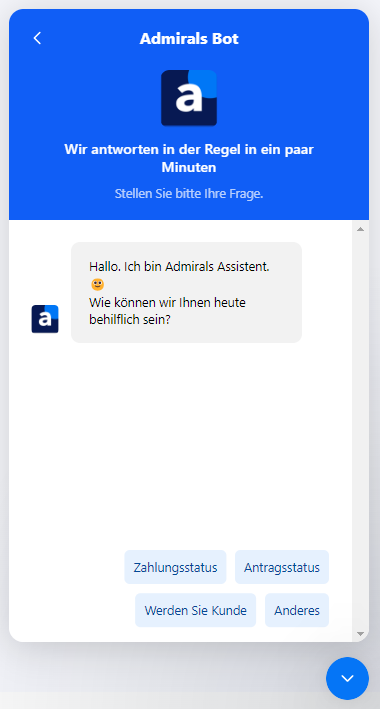 Admirals Support Live-Chat