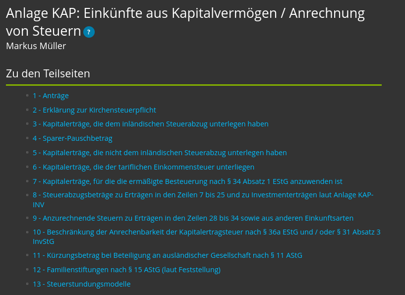 Steuererklärung