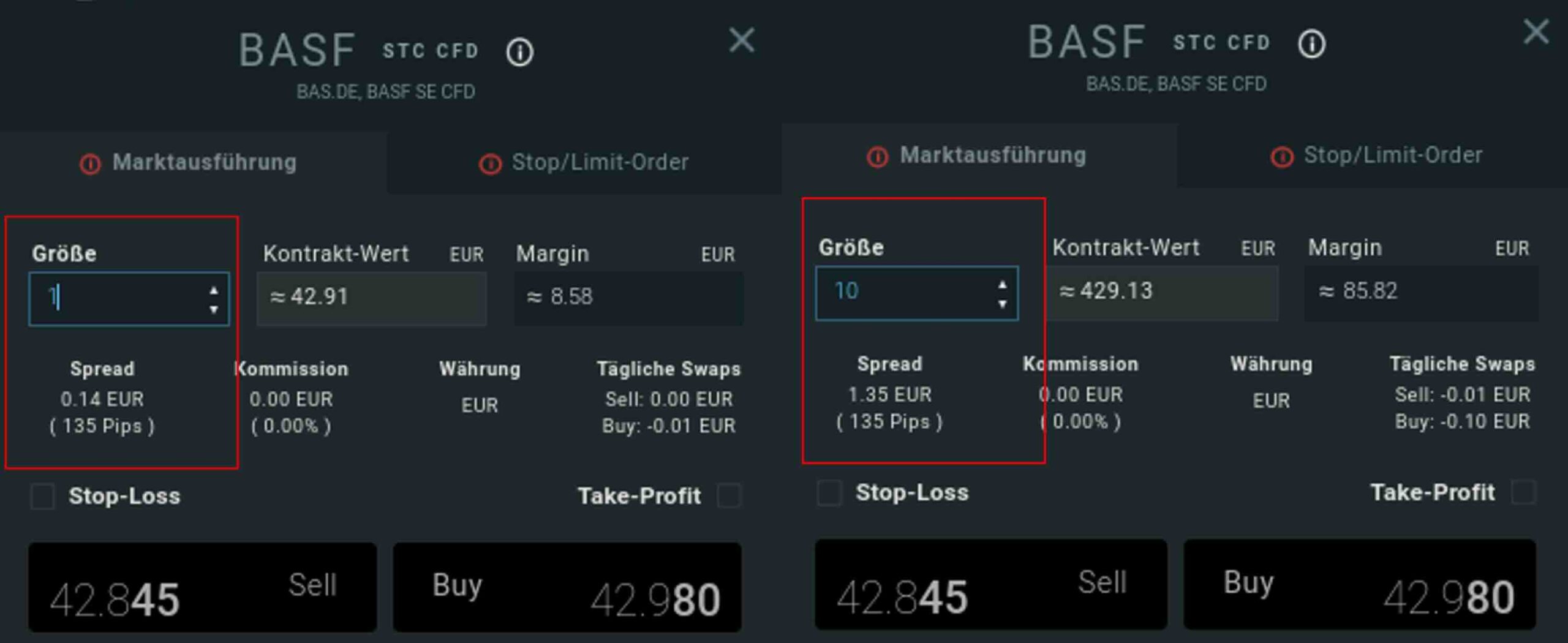 BASF Spread Trading: Kosten beim Aktien kaufen