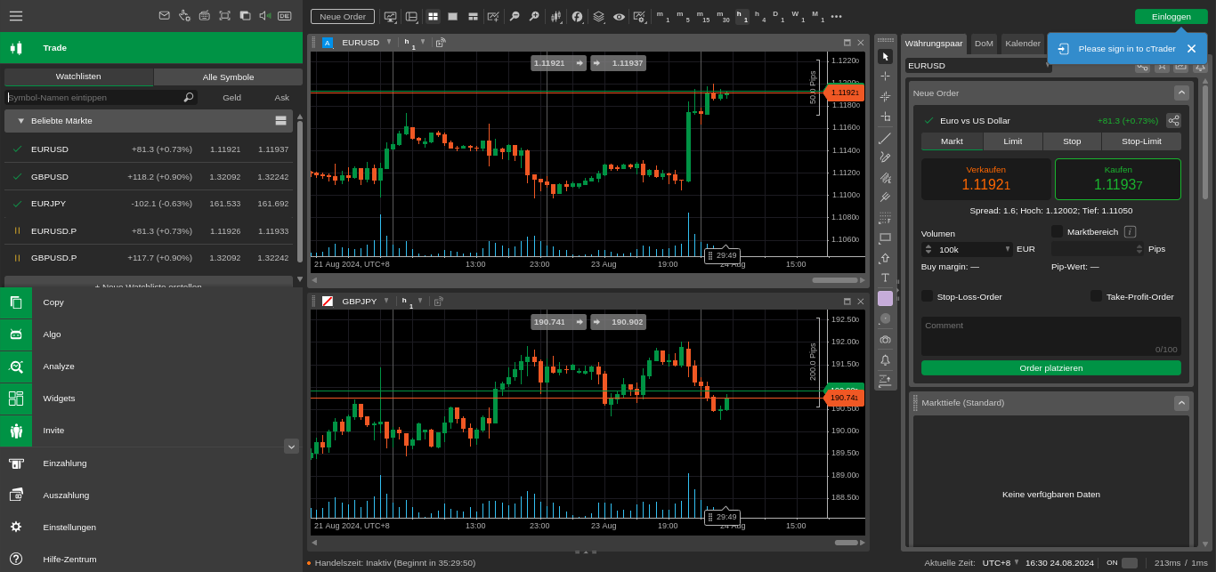 cTrader App Black Bull Markets
