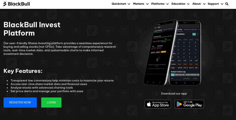 App für Aktien kaufen BlackBull Markets