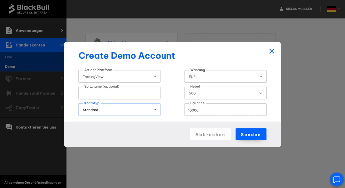 BlackBull Markets Demo Account