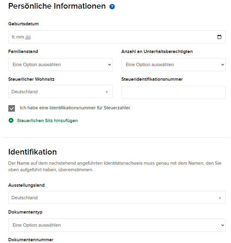 CapTrader Depoteröffnung