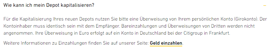 CapTrader Zahlungsmethoden