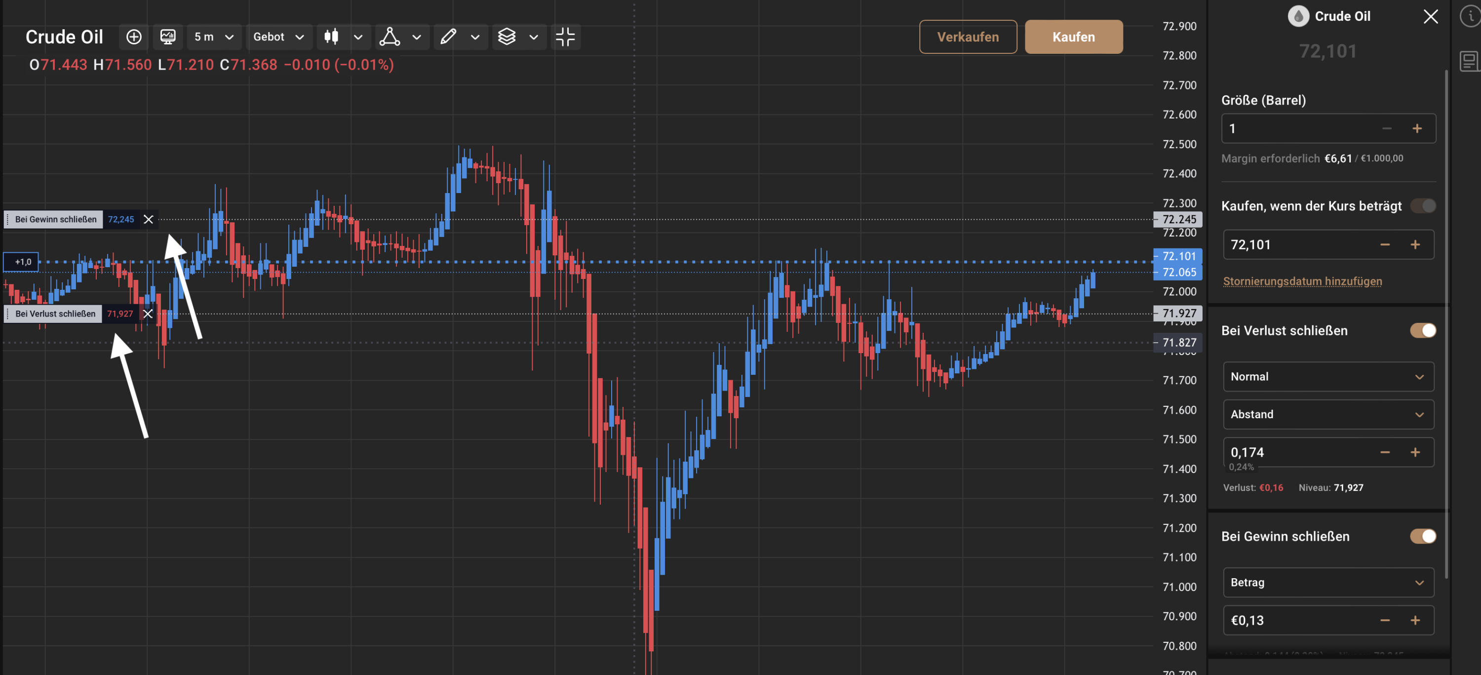 Capital.com Brent Oil Orderzusatz