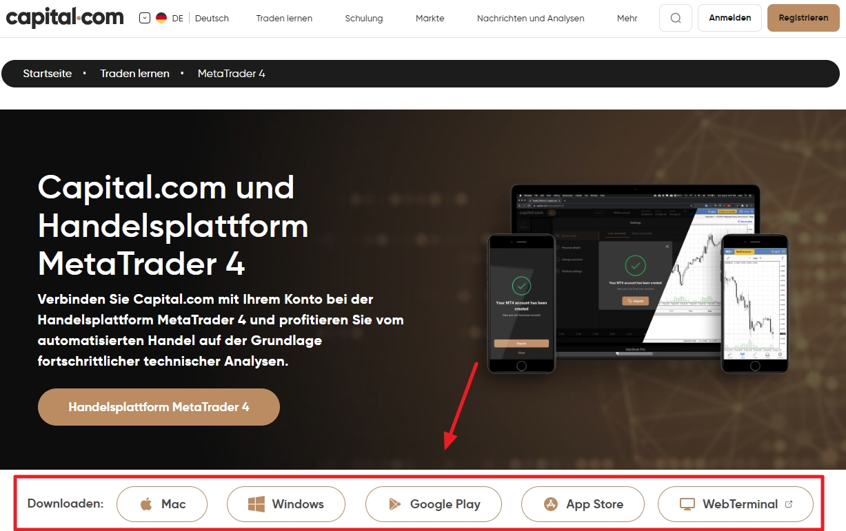 Capital.com MT Download