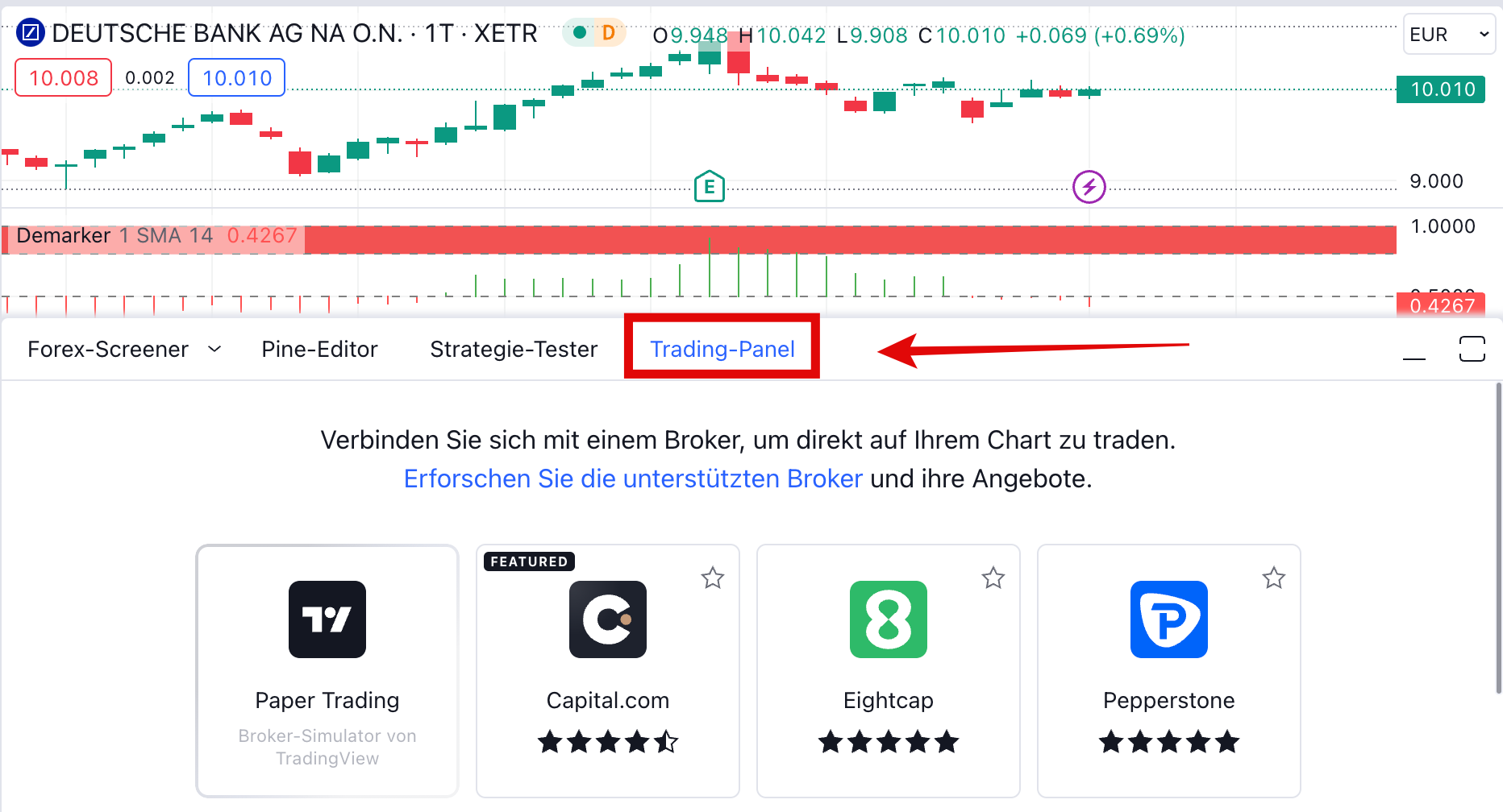 DeMarker - Trading Panel