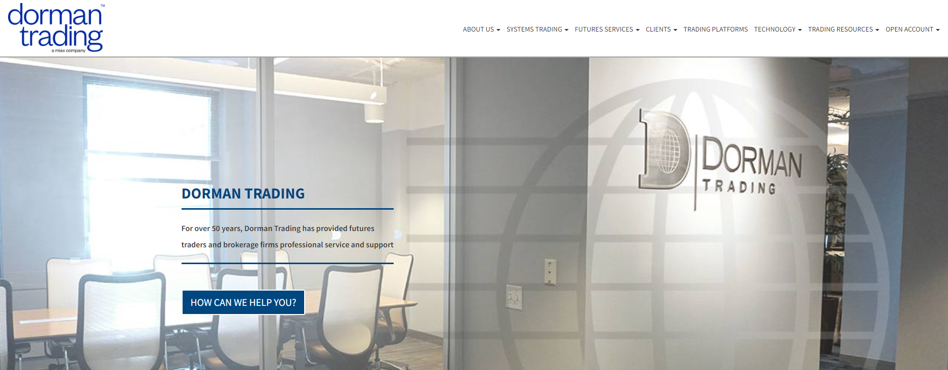 Dorman Trading Webseite Screenshot