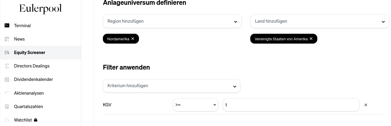 Eulerpool Screener