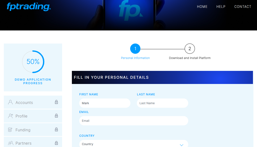 Kontoeröffnung bei FP Trading