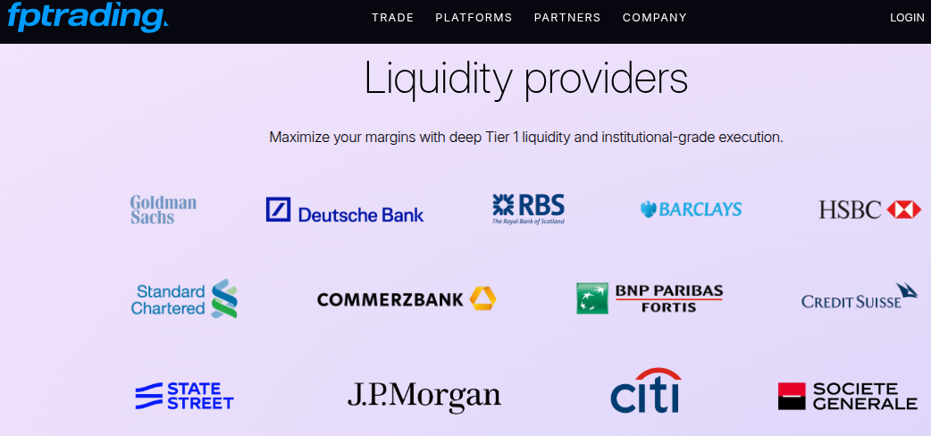 Liquidität und Partner von FP Trading