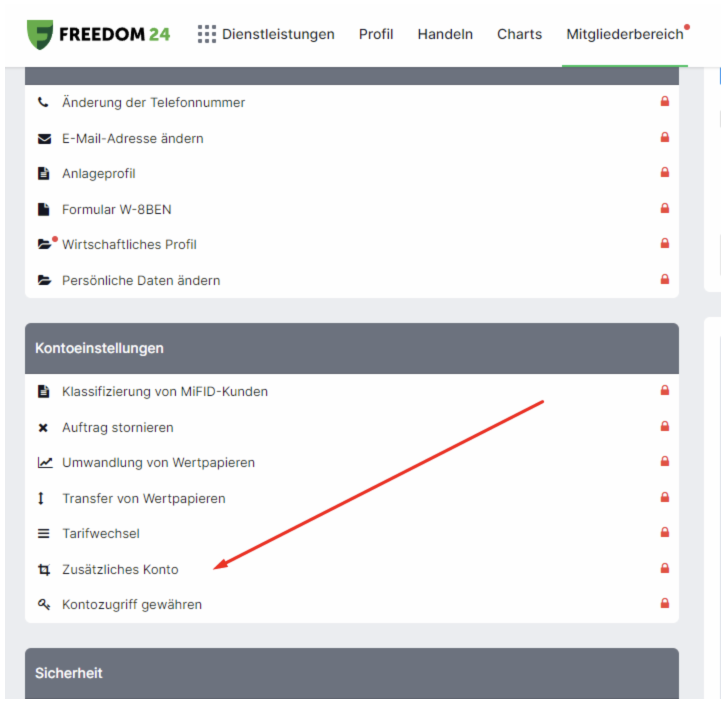Freedom24 Konto