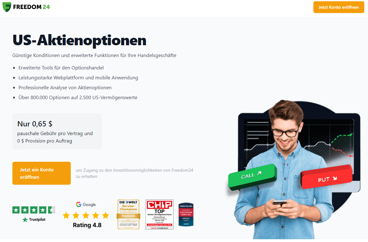 Freedom24 Optionen Broker