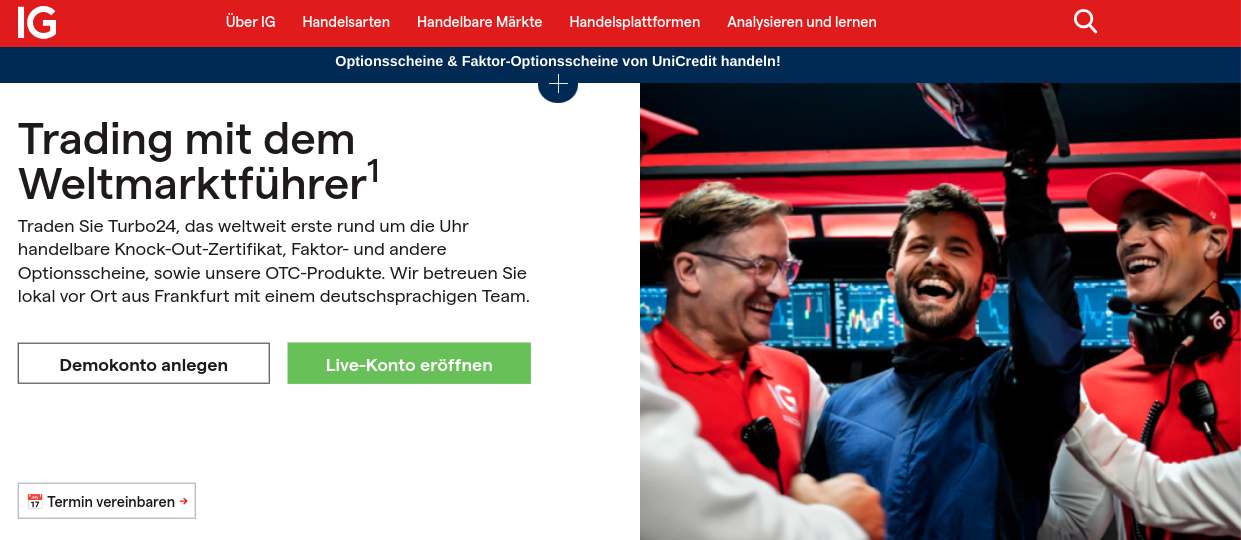 Homepage von IG