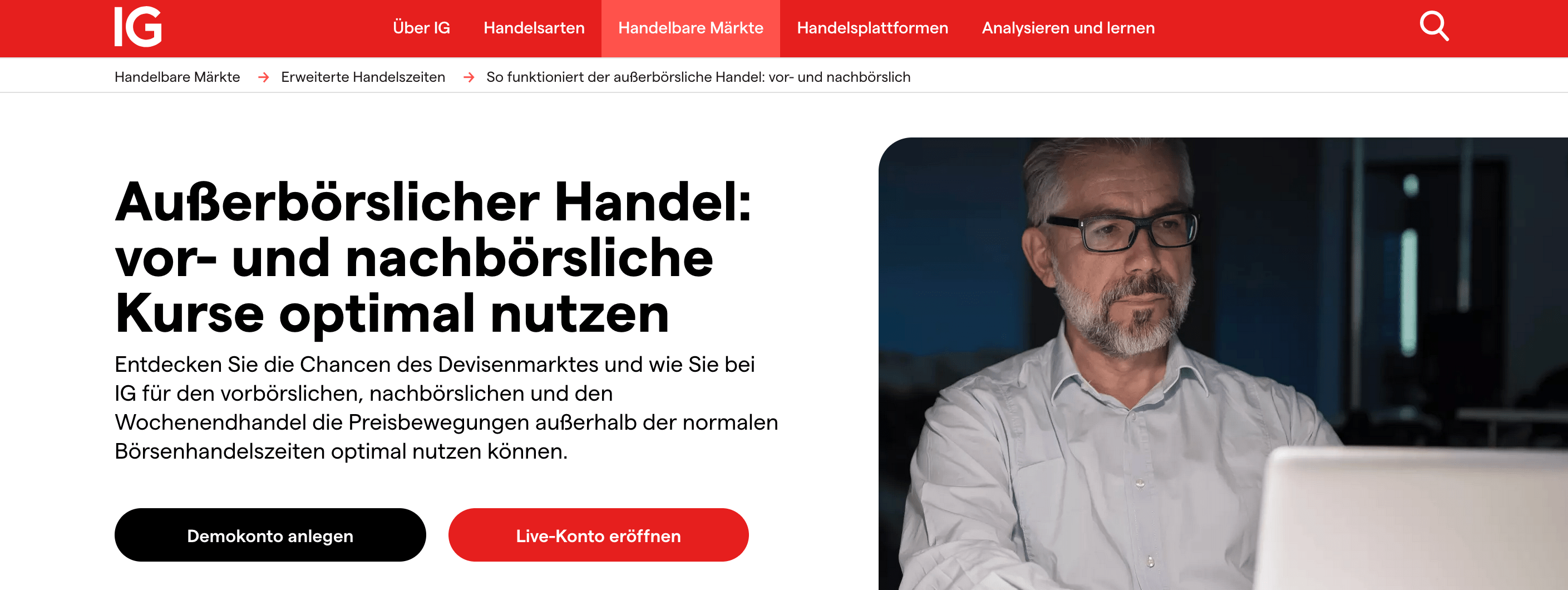 IG außerbörslicher Handel