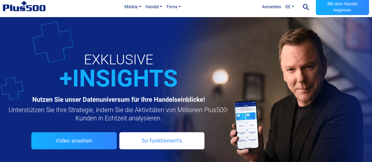 Plus500 Webseite