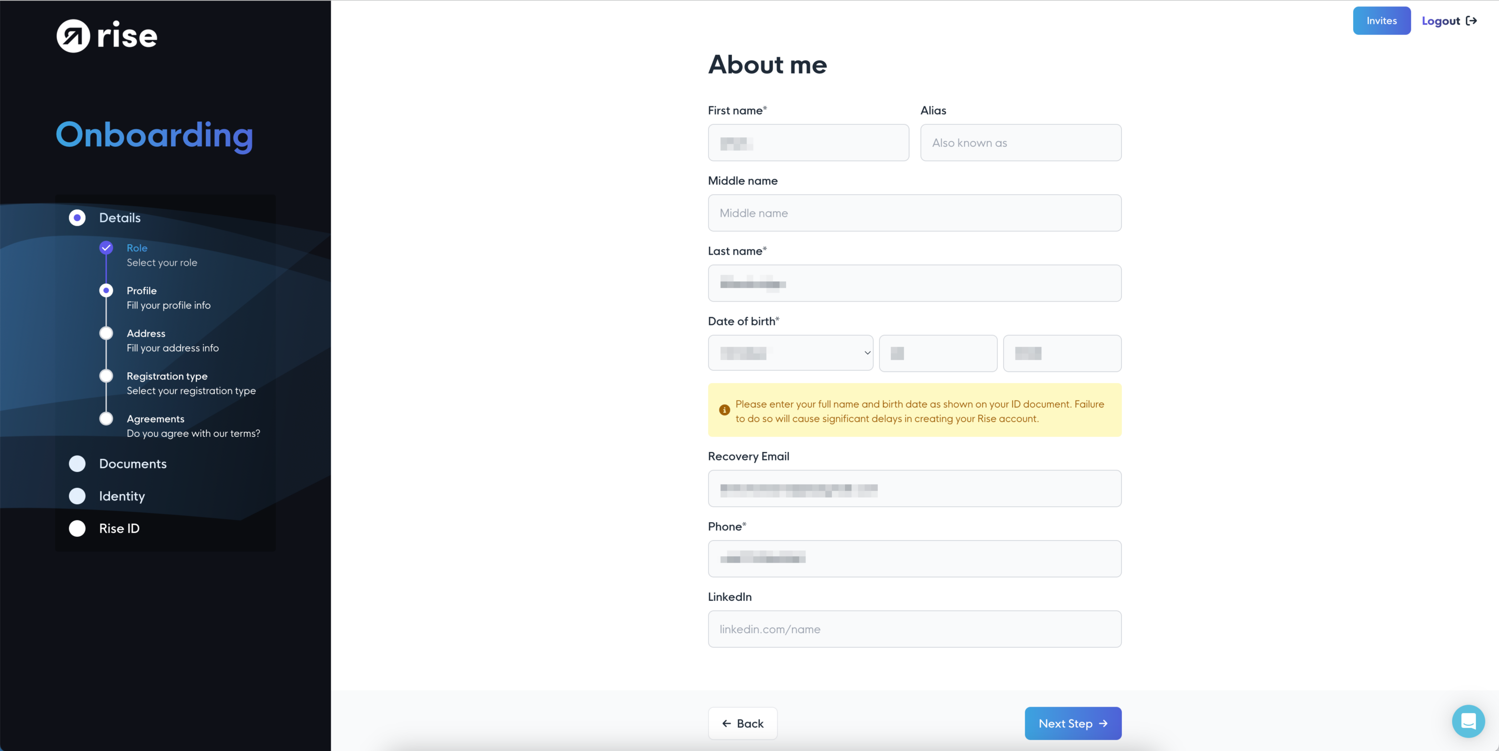 Instant Funding Onboarding