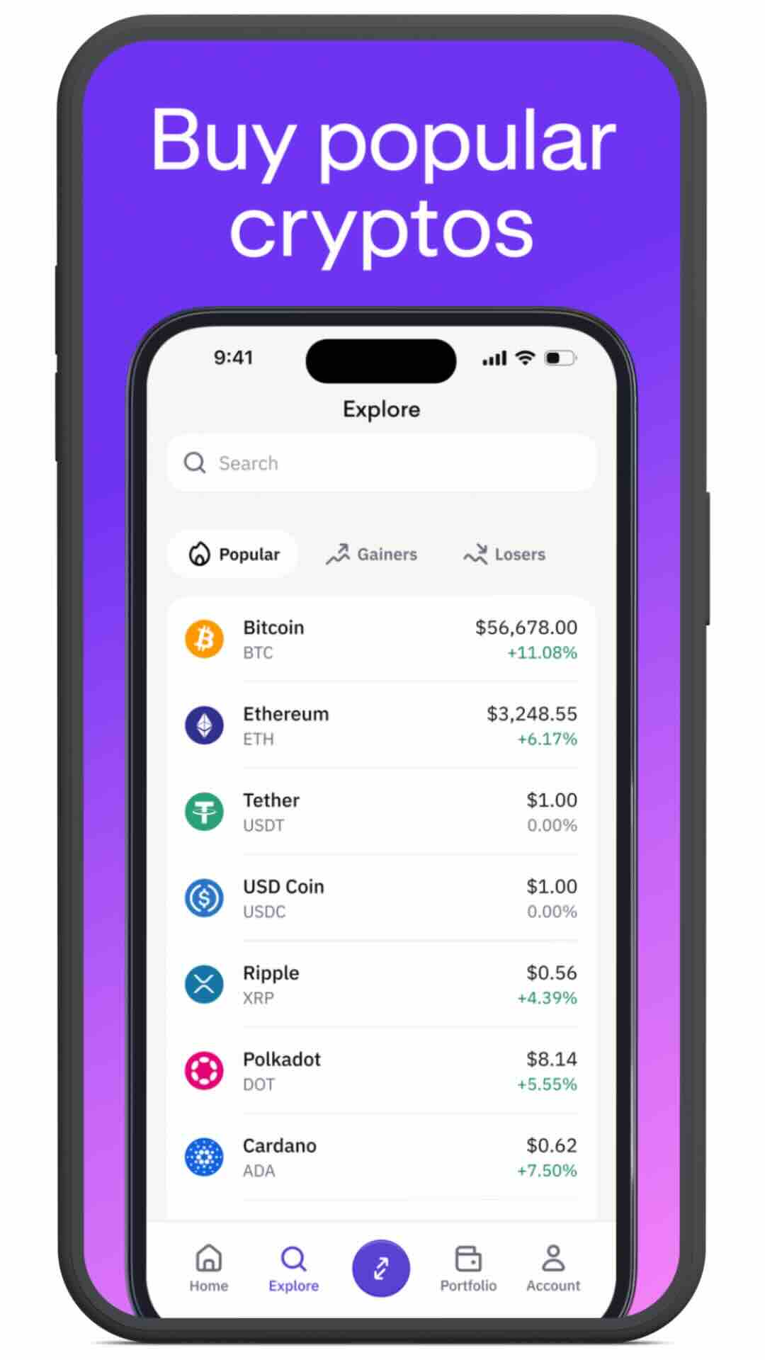 Kraken App Krypto kaufen