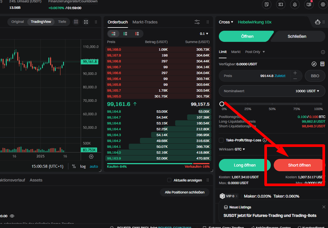 Kryptowährungen short traden und leer verkaufen bei Bitget
