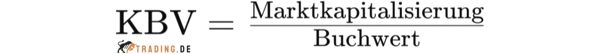 Kurs-Buchwert-Verhältnis Formel