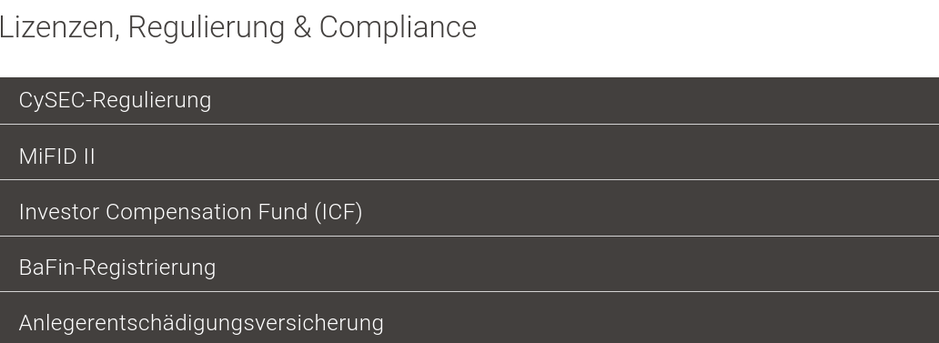 Regulierungen von Online Brokern