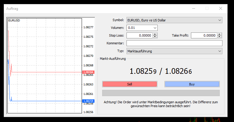MT4 Orderpanel