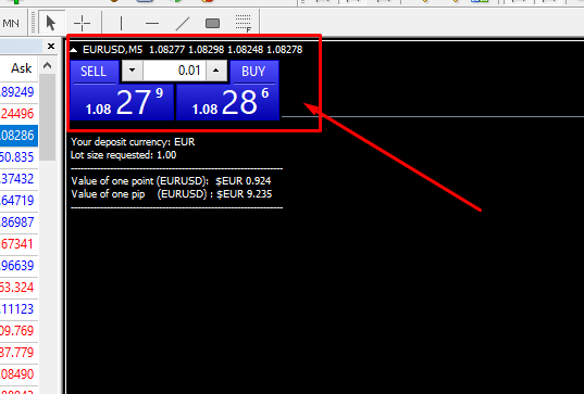 MetaTrader 4 1 Klick Trading