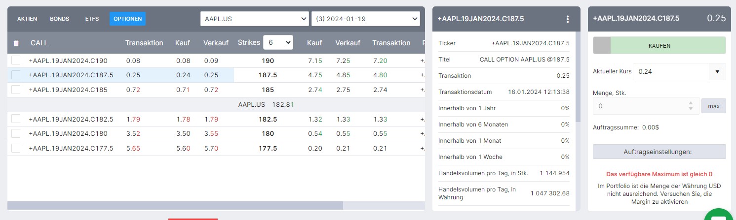 Optionen kaufen und verkaufen
