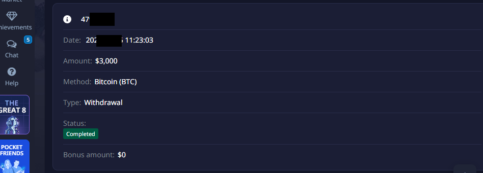 Pocket Option Auszahlung Beweis