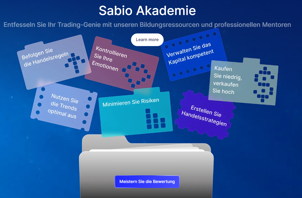 Screenshot der Sabio Akademie