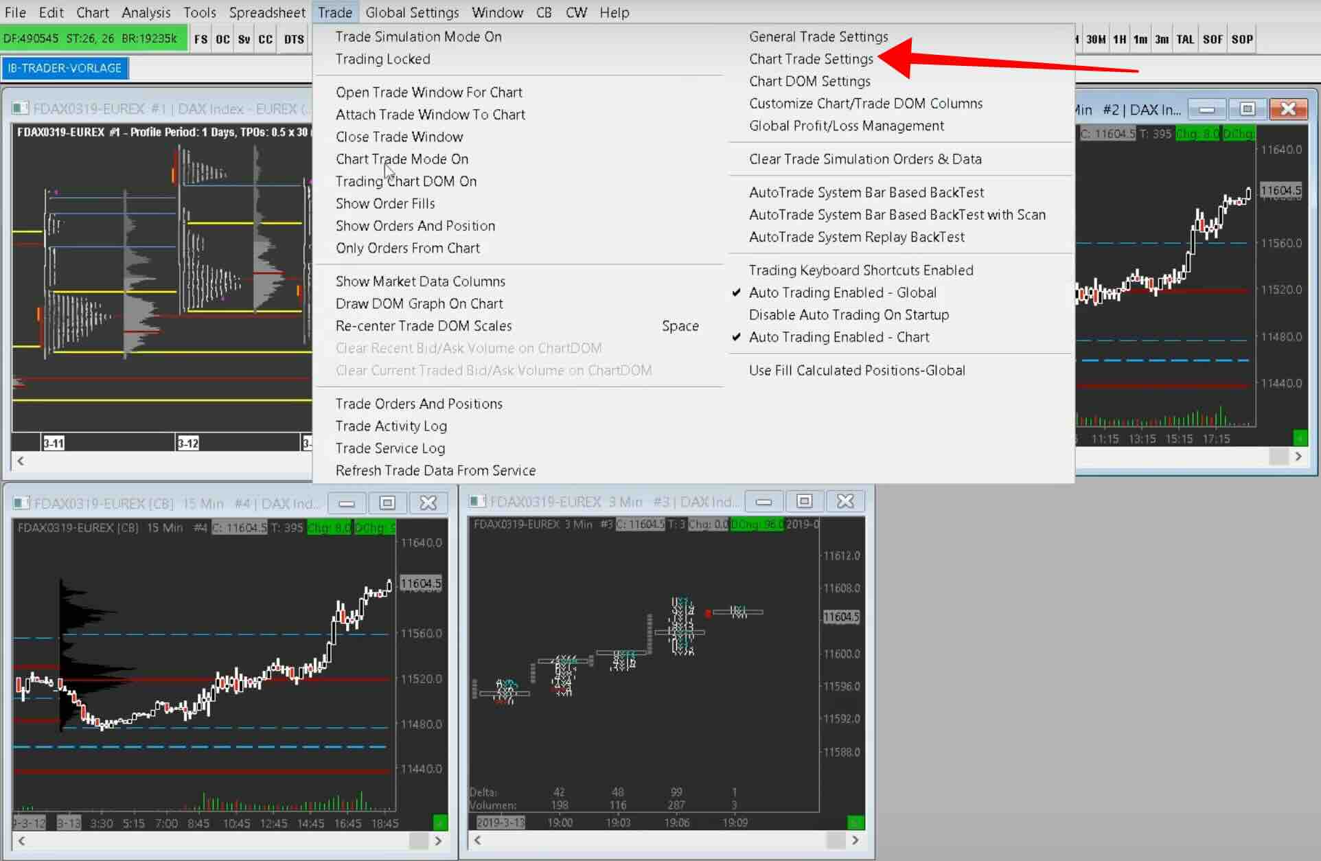 SierraChart Trade Settings