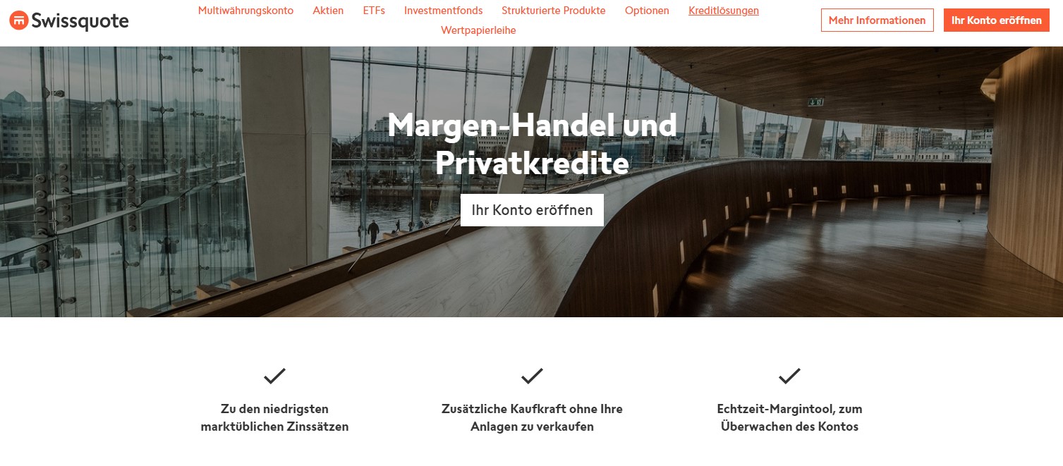 Swissquote Privatkredite