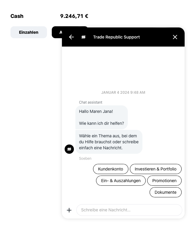 Trade Republic Chat