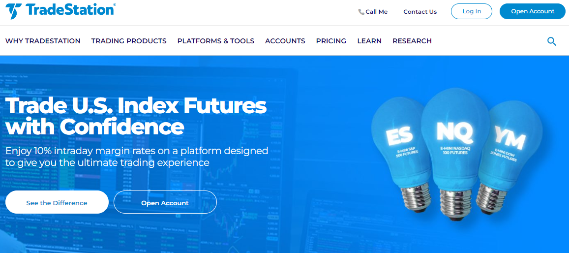 TradeStation Website Screenshot