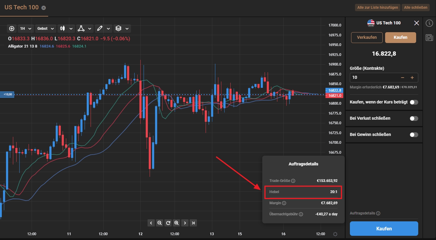 Trading-Fehler zu großer Hebel