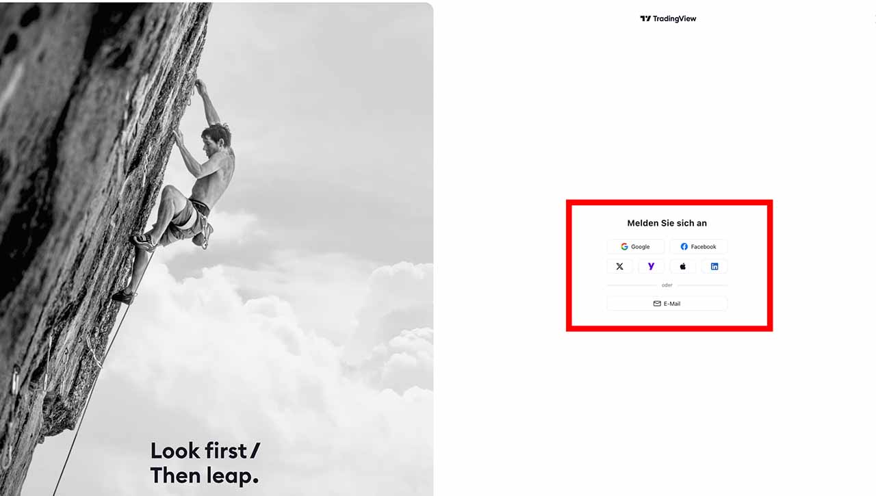 TradingView Konto eröffnen