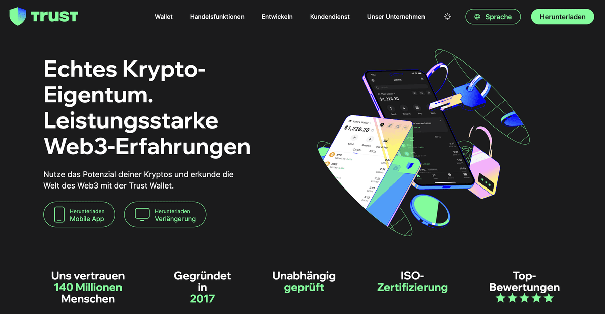 Trust Wallet Webseite