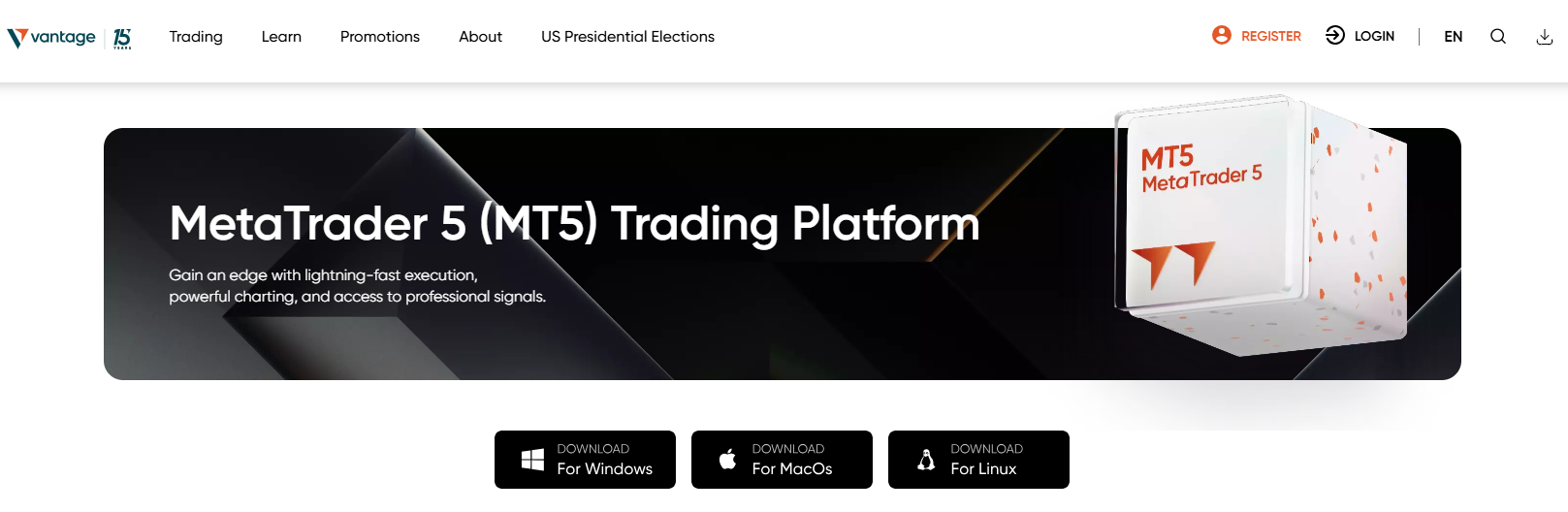 Vantage Markets MetaTrader Demokonto