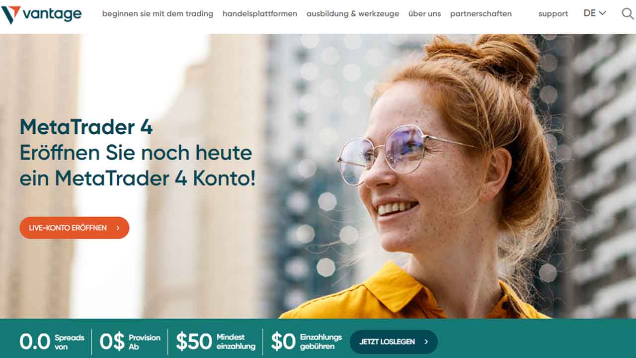 Vantage MetaTrader 4 Broker