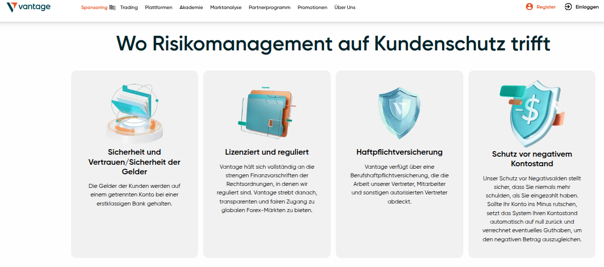 Lizenzen bei Vantage Markets
