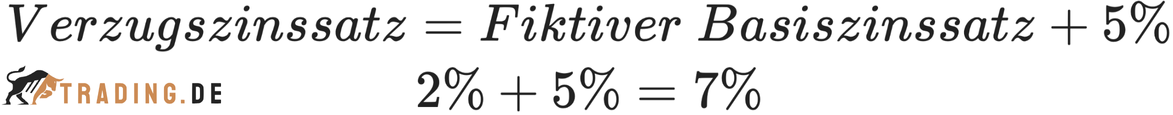 Verzugszinssatz nach § 288 Abs. 1 BGB Berechnung
