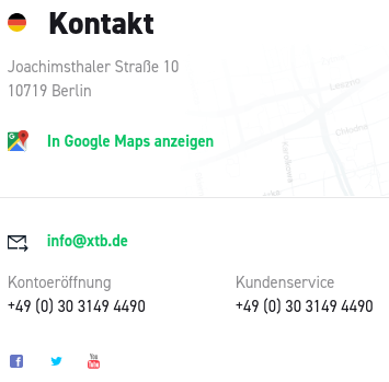 XTB Kontakt