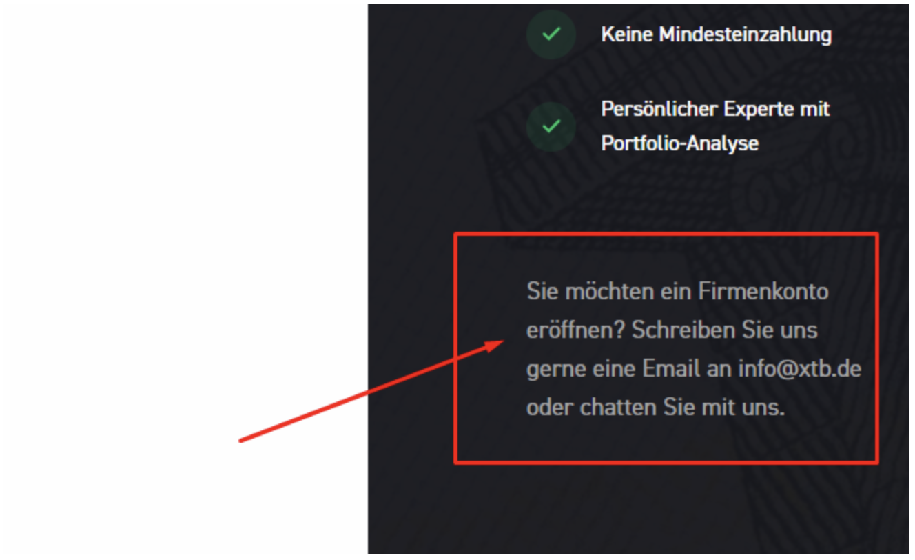 XTB Unternehmenskonto